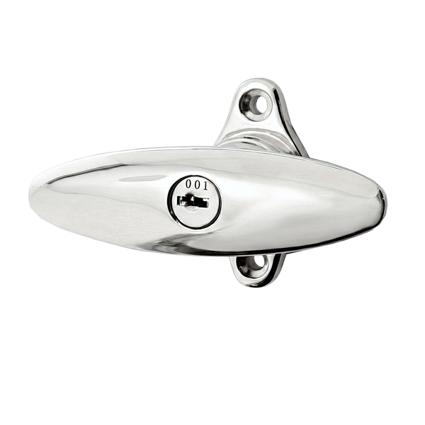 Abschließbare Vollolive aus Messing Jugendstil klassische Form silber