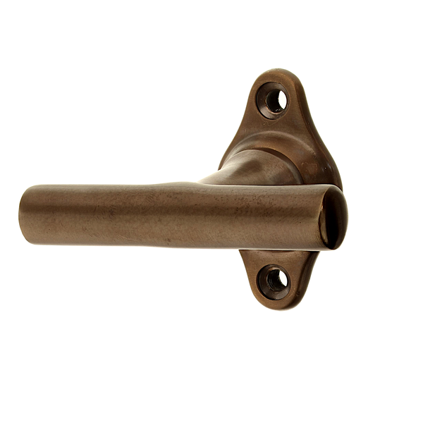 Ovaler Fenstergriff urbaner Stil | Fensterolive antik | Messing, dunkel patiniert| Modell "Altona A" | Ventano 