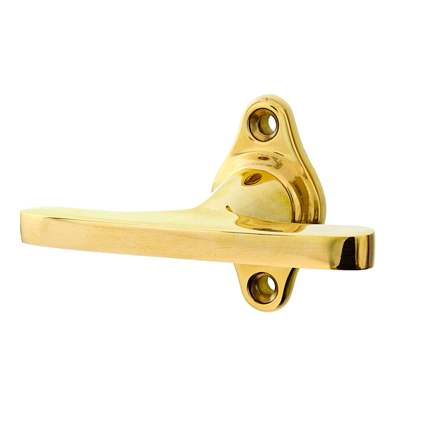 Fensterbeschlag aus Messing Jugendstil klassische Form gold