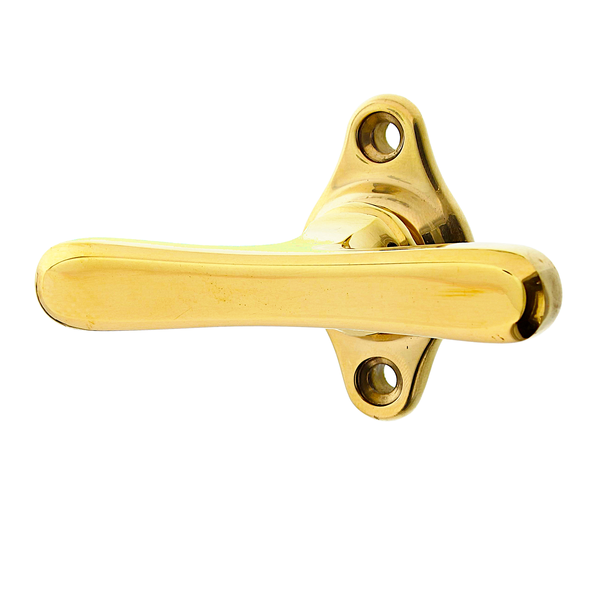 Fensterbeschlag aus Messing Jugendstil typische Form gold