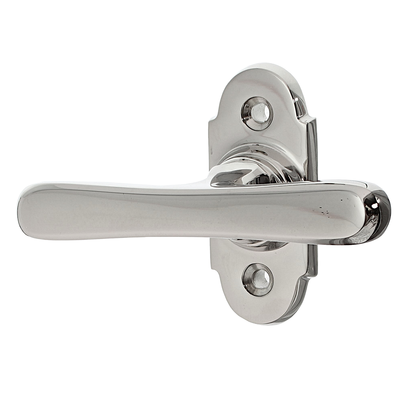 Messing Fensterbeschlag vernickelt, hochglanz poliert elegantes Design silber