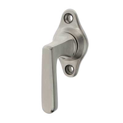 Klassischer Fenstergriff, Halbolive Messing matt vernickelt - Modell Halbolive "Seefeld NM - S"