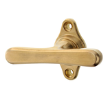 Fensterbeschlag Jugendstil aus Messing gerade Form matt gold