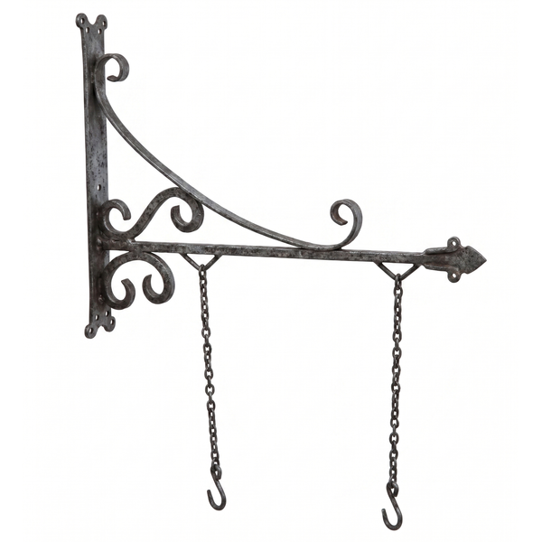 Wandwinkel, Schilderhalter, geschmiedet, verziert IRF-EW029