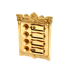 Jugendstil Klingelplatte Messing patiniert P9304