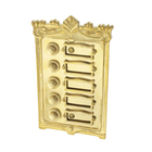 Jugendstil Klingelplatte Messing poliert B9305