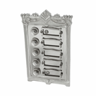 Jugendstil Klingelplatte Messing vernickelt, poliert N9305
