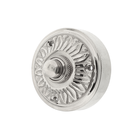Gründerzeit Klingel Nickel hochglanz | Klingelplatte mit Klingelknopf| Antik Klingel N9266 Aufputz
