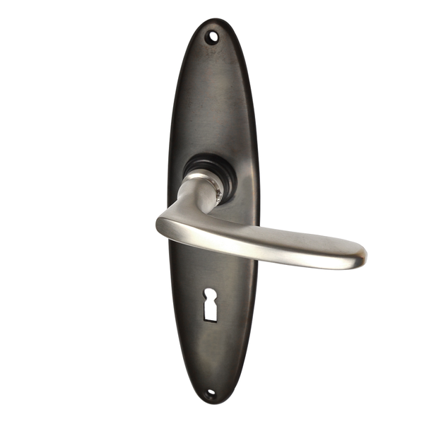 Drückergarnitur antik | Messing bicolour | BB Modell "Cavelty A-NM" | Ventano