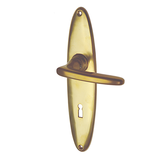 Drückergarnitur Jugendstil antik | Messing patiniert | BB Modell "Cavelty P" | Ventano