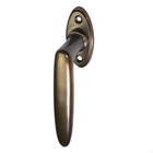 Halbolive aus Messing Jugendstil gerade Form braun