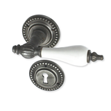 Drückergarnitur-Set antik | Türrosetten mit Türklinken | Gründerzeit | Türbeschlag-Set Modell 1890 - LC04