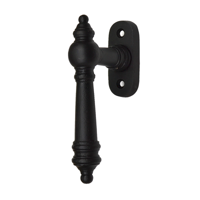 Klassischer Fenstergriff, Halbolive antik Gusseisen schwarz - Modell "LC06" 