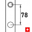 22mm KABA Schweizer Rundzylinder 78mm Abstand