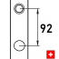 22mm KABA Schweizer Rundzylinder 92mm Abstand