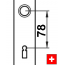 Buntbart 78 mm schweizer Standard